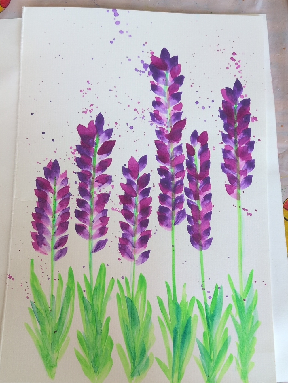 Purple Lavender Wall Art Painting